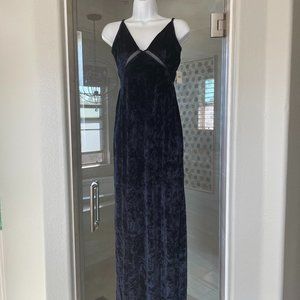 Long Navy Velvet dress